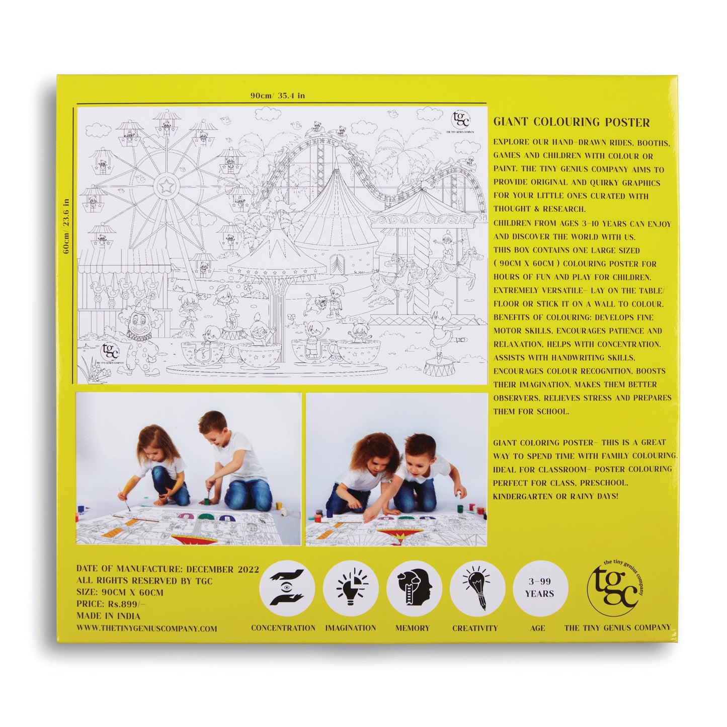 The Carnival Party Colouring Poster