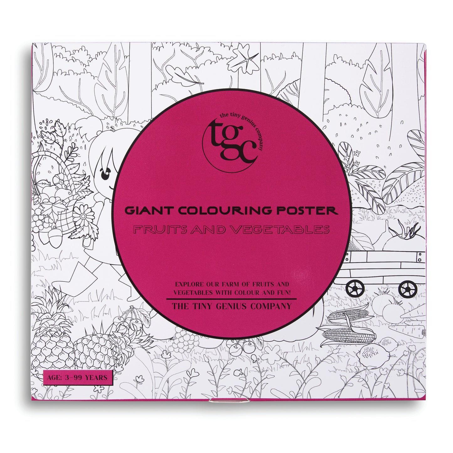 Fruits & Vegetables Colouring Poster