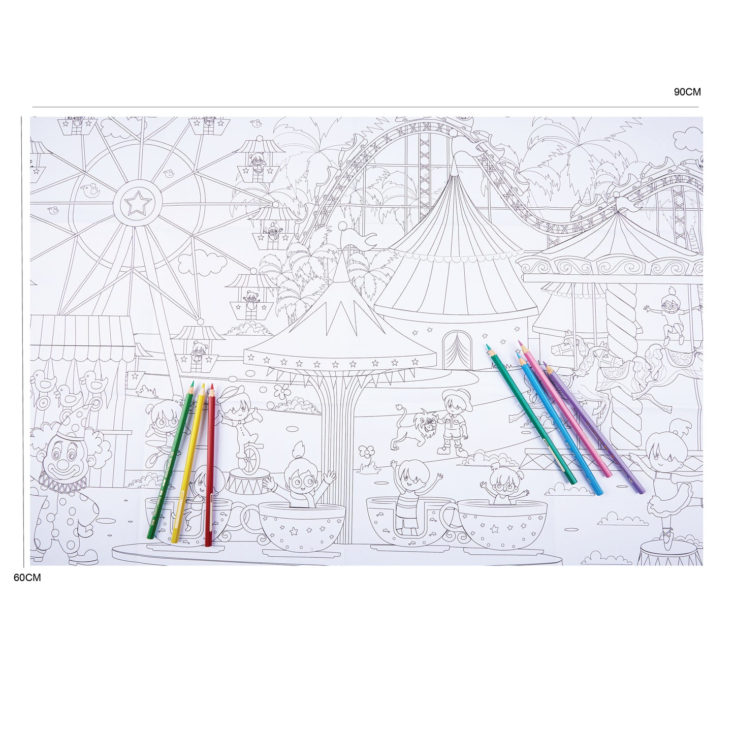 The Carnival Party Colouring Poster